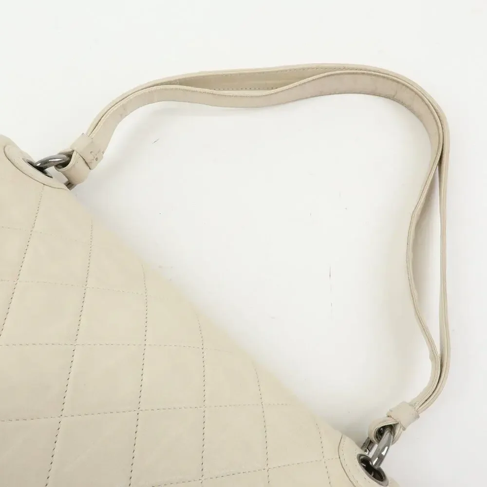 Chanel Matelasse CC Logo Double Flap Lambskin Beige